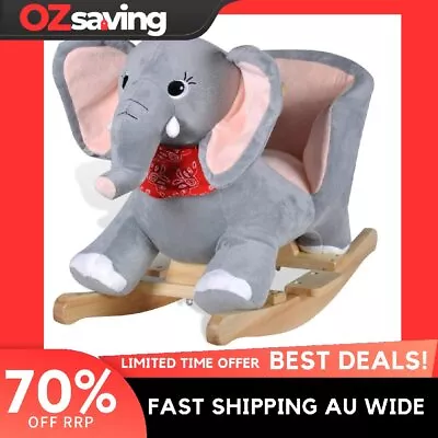 Plush Elephant Rocking Animal Toy Soft Cuddly Baby Toddler Comfort Ride On • $134.75