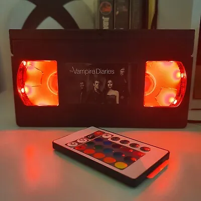 The Vampire Diaries USB LED VHS Tape Lamp Birthday Gift Retro Light Horror Film • £19.99