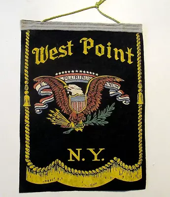 Vintage US Army West Point NY Wool Felt Wall Hanging Banner 8 1/2” X 11” • $20