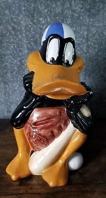 Vintage 1993  Looney Tunes Daffy Duck Baseball Ceramic Cookie Jar.  Cartoon  • $40