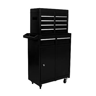 5 Drawers Metal Rolling Tool Chest Cart W/ Adjustable Shelf Garage Tool Cabinet • $162