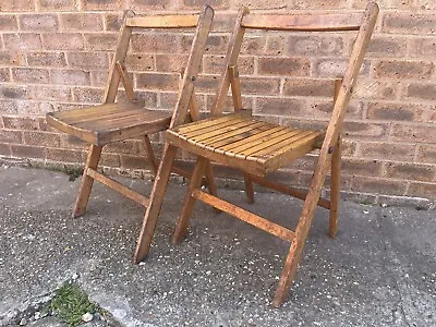 2 Vintage Aldo Jacober Style 1950s Military Folding Chairs Mid Century • £149.99