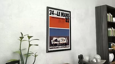 PORSCHE LE MANS 24 STUDEN 82 Framed Canvas Giclee Vintage Poster • $45