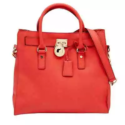 MICHAEL MICHAEL KORS Red Leather Hamilton Tote • $235