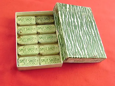 Vintage Pflueger Split Shot Sinker Tins In Counter Advertisement Box Rare • $47.36