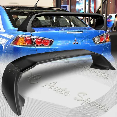 For 2008-2017 Mitsubishi Lancer EVO 10 Unpainted Black Rear Trunk Spoiler Wing • $98.99