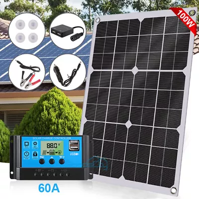 100W Watt 12V Volt Mono-crystalline Solar Panel Rooftop Camping RV Off Grid • $47.85