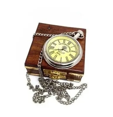 Vintage Victoria 1876 Brass Pocket Watch Antique W/ Box Nautical Gift Lots Of 10 • $307.37