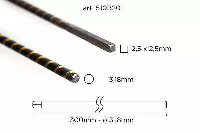 Flex Shaft (3.18mm Positive-300mm-Round/Square) RC Boat Scale • £14