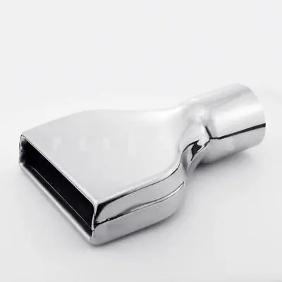 3  Inlet Angle Cut Rolled Outlet Stainless Steel Exhaust Tip Rectangle 10  Long • $102.26