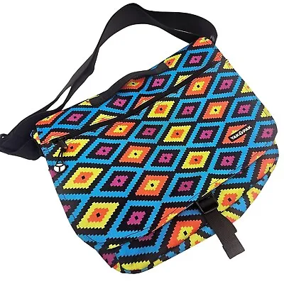 Yak Pak Canvas Messenger Bag Crossbody Utility Commuter Bright Colorful Aztec • $19.99