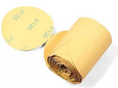 100pcs 6  PSA Self Adhesive Sandpaper Disc On Roll 80 120 180 220 Grit DA Sander • $31.29