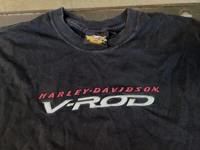 $11.97 • Buy Harley-Davidson V-ROD T-Shirt Black Motorcycle Graphic Biker Tee SIZE XXL RARE