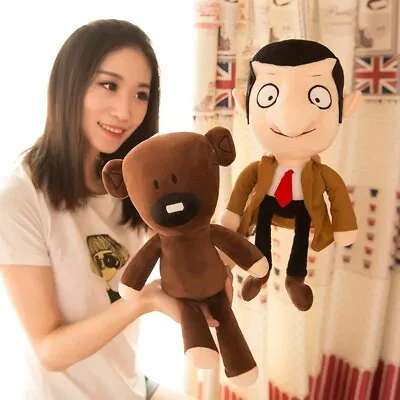 2pcs/set Mr. Bean And Brown Teddy Bear Cute Plush Stuffed Bear Plush Toys 40cm • $27.97