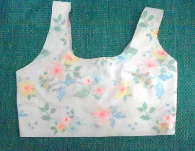 PiNK By VICTORIAS SECRET Jrs L Bralette Bra White Floral Wide Strap Comfort New • $14.93