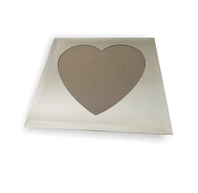 MIRRORED LOVE HEART SHAPED GLASS PHOTO PICTURE FRAME Present Gift Christmas Bday • £9.99
