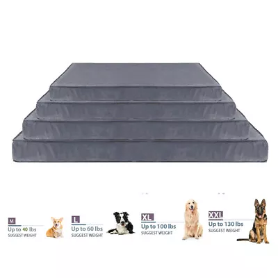 Super Soft GrayM L XL XXL Dog Bed Orthopedic Foam Pet Mattress W/Removable Cover • $33.99
