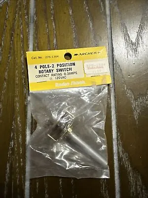 Vintage Archer 275-1384 Rotary Switch 4 Pole- 2 Position  - New - Never Opened • $6.99