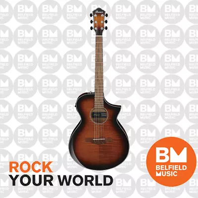 Ibanez AEWC400-AMS Acoustic Guitar Amber Sunburst High Gloss W/ Cutaway & Pickup • $999