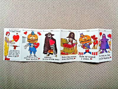 McDonald's 1978 Character Valentines W/Big Mac/Hamburglar • $11.95