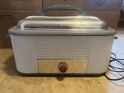 Vintage 1950s Westinghouse Electric Roaster Oven RO-91  18 Qt WITH RACKS WORKS • $119.99