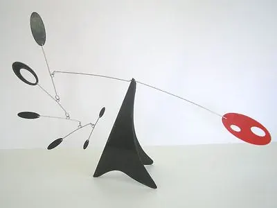 Red And Black Tabletop Mobile Mid-century Modern Sculpture Hanging Art Stabile • $199