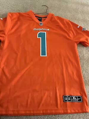 RARE Tua Tagovoiloa Miami Dolphins NFL Nike Inverse Jersey Size Youth XL • $55