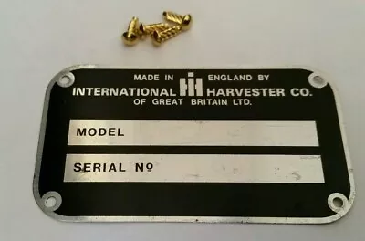 International B275 Tractor Serial No Plate With Fixings • £11.50