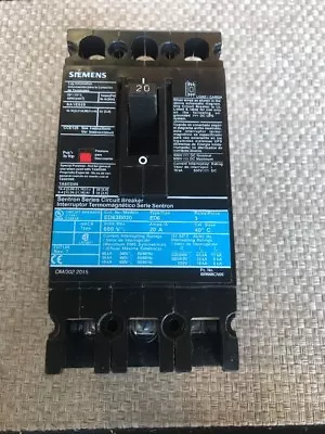 Siemens ED63B020 20 Amp 3 Pole 600 Volt Circuit Breaker New No Box • $285