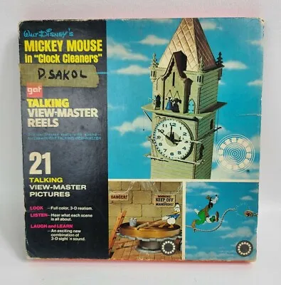 Vintage GAF Talking View-Master Reels Mickey Mouse The Clock Cleaner- No Booklet • $16