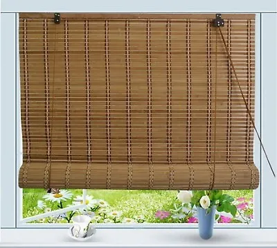 Bamboo Roll Up Window Blind Sun Shade W72  X H72  • $57.11