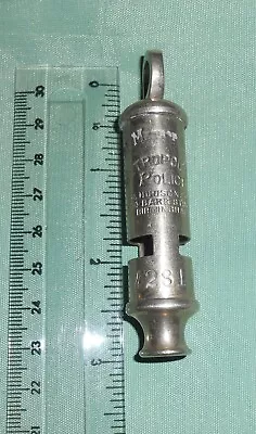 Vintage The Metropolian Police Whistle J Hudson & Co 244 Barr St Birmingham  • £19.99