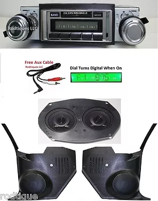 1970-72 Cutlass/442 Radio W/ Dash Speaker + Kick Panels 230 Stereo ** NO /AC • $452