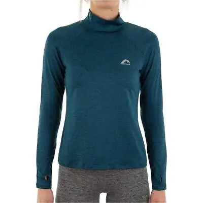 More Mile Womens Train To Run Running Top Blue Stylish Sports Long Sleeve Jersey • £11.50