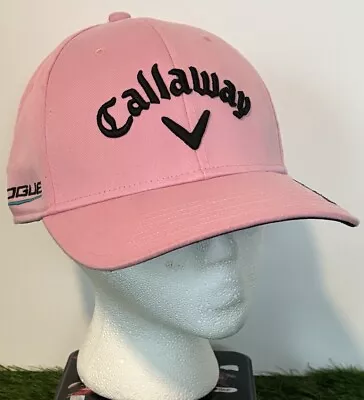 Callaway Rogue Flat Brim Snapback Pink Golf Hat Odyssey Tour Authentic EUC • $25