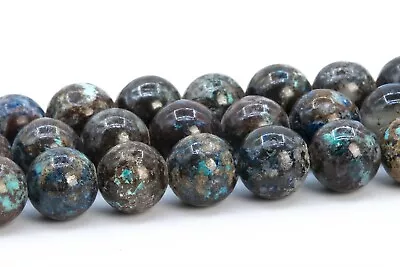 5-6MM Genuine Natural Multicolor Azurite Malachite Quartz Round Loose Beads • $6.28