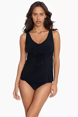 New! $136 Magicsuit Morningstar Arya Tankini Top Black Sz 12 • $39.99