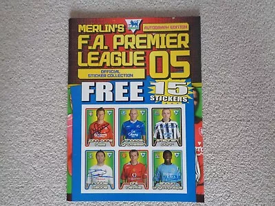 Merlin's Fa Premier League 05 Empty Sticker Album With 15 Stickers • £2