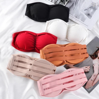 Women Girls Invisible Bra Bralette Backless Underwear Strapless Bra Camisole • £7.01