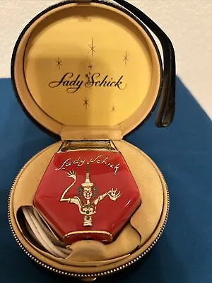 VTG Lady Schick Electric Razor Red Original Case Tested Works • $18