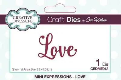 Creative Expressions SUE WILSON Mini Expressions SENTIMENTS DIES CEDME Choose • £2.99