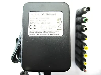 2a 2000ma 9v 18va Ac/ac Power Adaptor Supply Charger Transformer (multi Jack) • £17.25