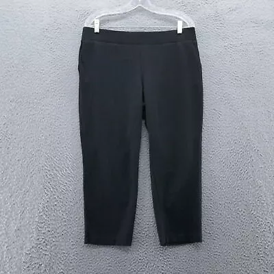 J Jill Womens Purejill Slim Leg Cropped Pants Medium Petite Black Pull On NEW • $33.99