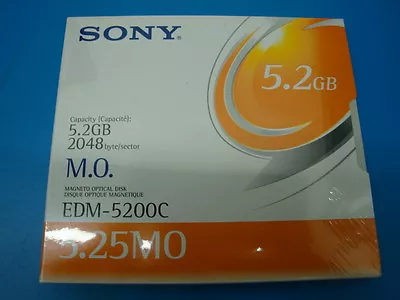 SONY EDM-5200C NEW SEALED  MO Media 5.2GB RW Optical Disk EDM-5200B • $115