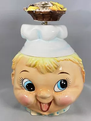 Vintage 60's Lefton Baker Boy 9  Musical Cookie Jar. • $199.99