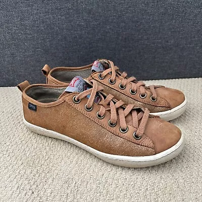 Camper Imar Trainers Women’s Size Uk 4 Brown Gold Suede Leather Sneakers • £28