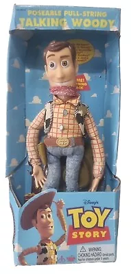 Original Thinkway Disney Pixar Toy Story Poseable Pull-string Woody Figure • £125