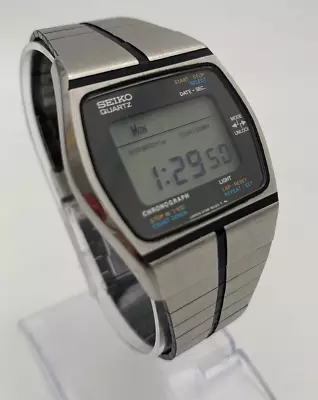 Seiko Quartz 0138-5020 Chronograph Stop Watch 1/100 Count Down Vintage Watch • $265