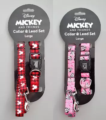 Disney Mickey And Minnie Mouse Dog Collar And Lead Set • £9.95
