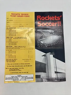 NJ Rockets Soccer MISL Meadowlands Arena Vintage Ticket Order Brochure • $11.25